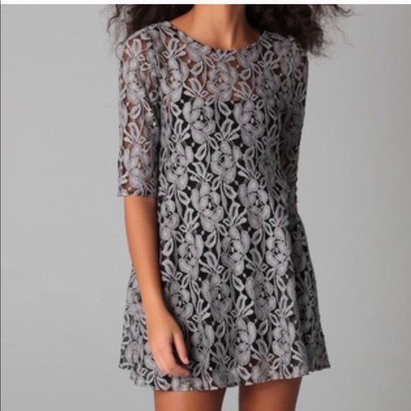 Free People Black and Gray Lace Dress - Picture 3 of 11